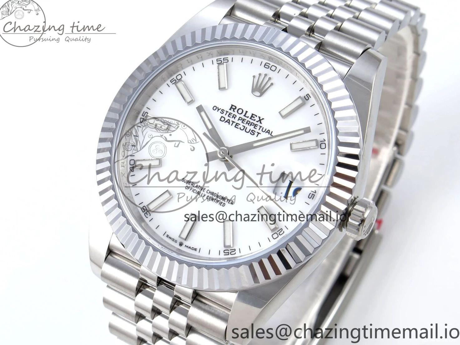 AAA Replica Watches TimelessDesign Edition on White 936 Steel 1:1 Jubilee 41 QF+ Bracelet 904L SS 126334 Dial VR Best DateJust Stick 0112